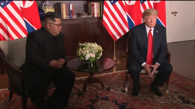Kim Jong Un si Donald Trump