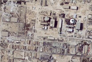 Imaginea prin satelit arată o instalație nucleară în Iran.