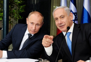 Premierul israelian Benjamin Netanyahu si preşedintele rus Vladimir Putin