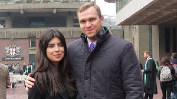 Studentul britanic Matthew Hedges şi soţia sa Daniela Tejada