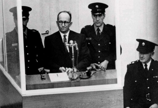 Adolf Eichmann, în timpul procesului
