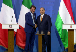 Liderul italian eurosceptic, Matteo Salvini, și premierul ungar, Viktor Orban, s-au întâlnit joi, la Budapesta