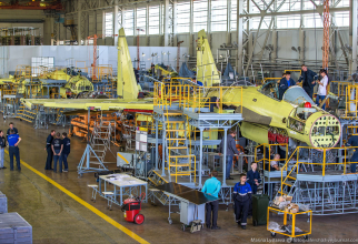 Procesul de producție al aeronavelor militare rusești de tip Su-35