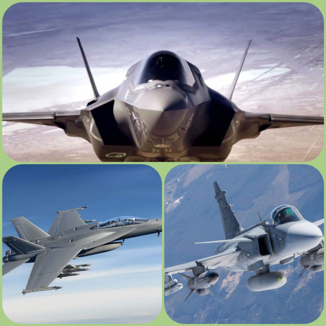 Colaj: F-35, F/A-18 Super Hornet și Gripen, avioanele rămase în bătălia pentru miliardele Canadei
