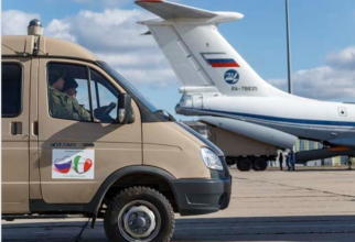 Imagini din timpul transportului ajutorului medical din Rusia către Italia, sursă foto: Ministerul Apărării rus