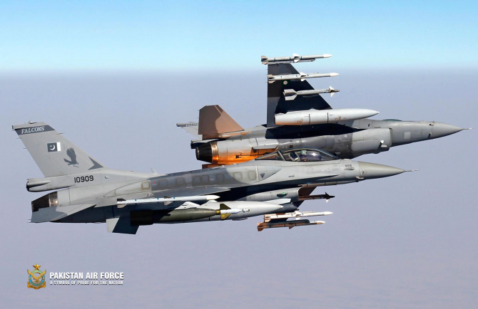 Aeronave F-16 ale Pakistanului, sursă foto: Pakistan Air Force