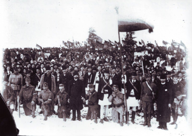 Adunarea Naţională de la Alba Iulia de la 1 Decembrie 1918, sursă foto: Arhivele Diplomatice ale Ministerului Afacerilor Externe Facebook