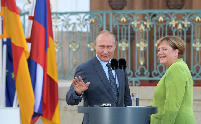 Vladimir Putin și Angela Merkel, sursă foto: Kremlin