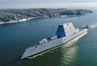 Distrugătorul american USS Michael Monsoor, al doilea din clasa Zumwalt. Sursă foto: USS Michael Monsoor - DDG 1001 - Facebook