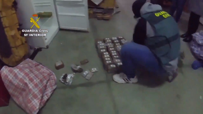 Captura droguri Sursa foto: Captura video Guardia Civil/Twitter