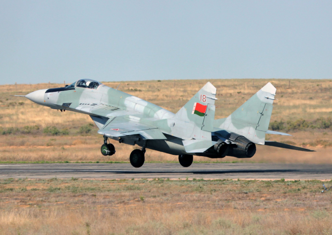 MiG-29 al Belarusului, sursă foto: Ministerul Apărării din Belarus