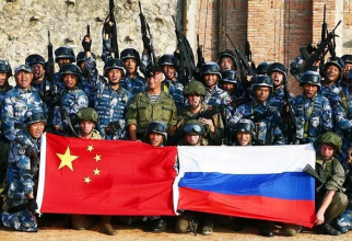 Imagine de la un exercițiu ruso-chinez. Sursă foto: Xinhua