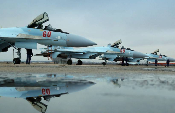 Avioane de tip Su-35. Foto: Ministerul Apărării din Federația Rusă