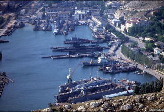 Flota Rusă în Portul Sevastopol, Peninsula Crimeea