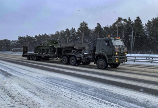Transport militar al Armatei Rusiei, sursă foto: Ministerul Apărării din Federația Rusă @OfficiaTwitter