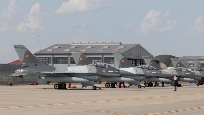 Avioane F-16 Fighting Falcon aflate în dotarea Forțelor Aeriene Române. Sursă foto: MApN