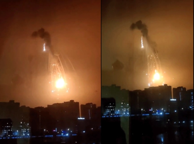 Bombardamente asupra Kievului, sursă foto: Hindustan News Hub