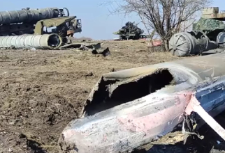 Sistem S-300 ucrainean distrus, sursă foto: Captură video Ministerul Apărării de la Moscova