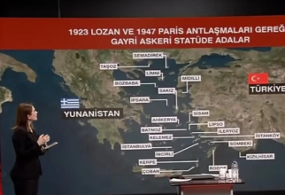 Harta cu insule pe care Armata turcă ar trebui să le ocupe, prezentată de CNN Turk. Sursă foto: Greek City Times