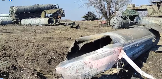 Sistem S-300 ucrainean distrus, sursă foto: Captură video Ministerul Apărării de la Moscova