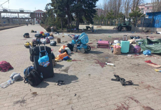 Masacrul din gara Kramatorsk, săvârșit de forțele ruse de ocupație. Sursă foto: Ambasada Ucrainei în România