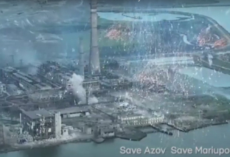 Atac cu bombe cu fosfor asupra Azvostal, sursă foto: Captură video YouTube @World Reporter