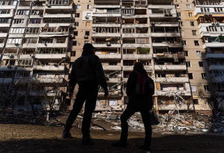 Distrugeri urbane provocate de invadatorul rus asupra populației civile în Ucraina. Sursă foto: Ministerul Apărării de la Kiev