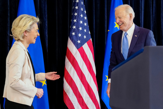 Președintele american Joe Biden și Ursula von der Leyen, președintele Comisiei Europene. Sursă foto: White House