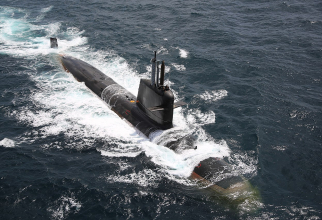 Submarinul de atac INS Kalvari, din clasa Scorpene, construit de francezi pentru Marina Indiei. Sursă foto: Forțele Navale Indiene