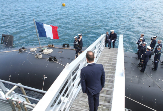 Intrarea în serviciu activ a submarinul nuclear de atac francez SNA Suffren. Sursă foto: Ministerul Apărării din Franța