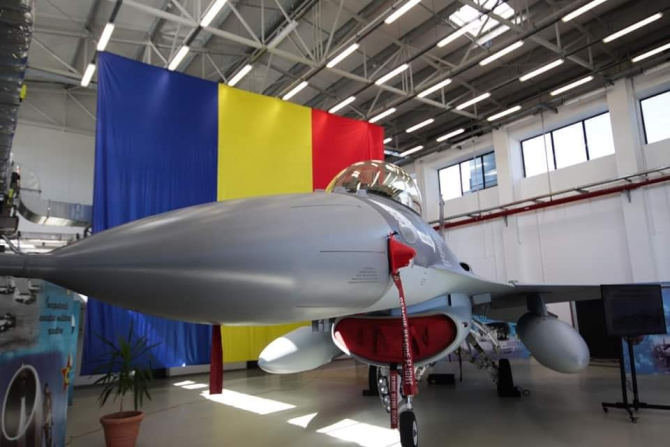 F-16, România. Sursă foto: MApN