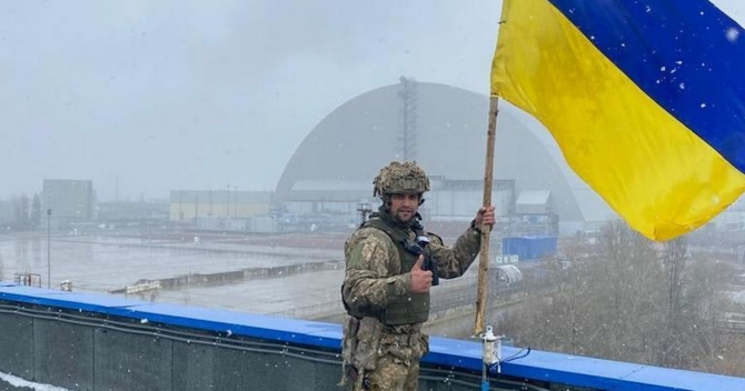 Armata ucraineană, din nou la Cernobîl după retragerea ocupantului rus din martie 2022. Foto: Ministerul Apărării din Ucraina via PublicNewstime.com