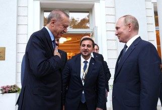 Președintele turc Recep Tayyip Erdogan, în timpul vizitei de la Soci unde a fost primit de președintele rus Vladimir Putin. Foto: Kremlin