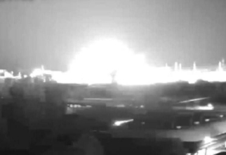 Foto: Explozie pe teritoriul centralei nucleare Ucraina Sud, 19 septembrie 2022. Un cadru din videoclipul postat de Energoatom