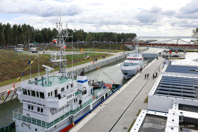 Noul canal al Poloniei către Marea Baltică. Foto: Administrația Prezidențială de la Varșovia