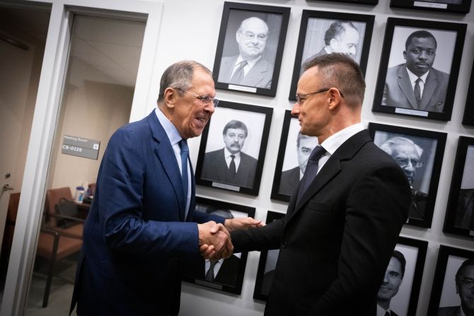 Petro Szijjarto, s-a întâlnit la New York cu șeful Afacerilor Externe al Rusiei, Serghei Lavrov / Facebook 