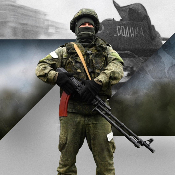 Ocupant rus în timpul invadării neprovocate a Ucrainei. Foto: Ministerul Apărării de la Moscova