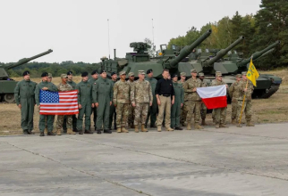 Tancuri americane Abrams în Polonia. Foto: Ministerul Apărării din Polonia