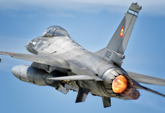 F-16, România. Aeronavă F-16 Fighting Falcon a Forțelor Aeriene Române. Foto: MApN