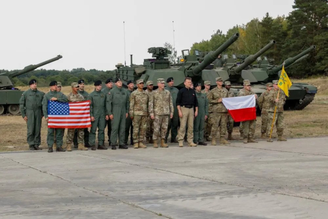 Tancuri americane Abrams în Polonia. Foto: Ministerul Apărării din Polonia
