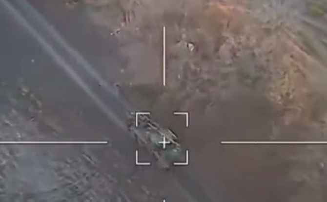Obuzier CAESAR, lovit de o dronă kamikaze Lancet rusă. Foto: Opex360