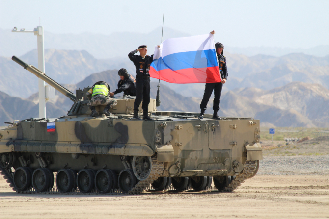 Vehicul de luptă al infanteriei BMP-3, aflat în dotarea Armatei Rusiei. Foto: Ministerul Apărării din Federația Rusă