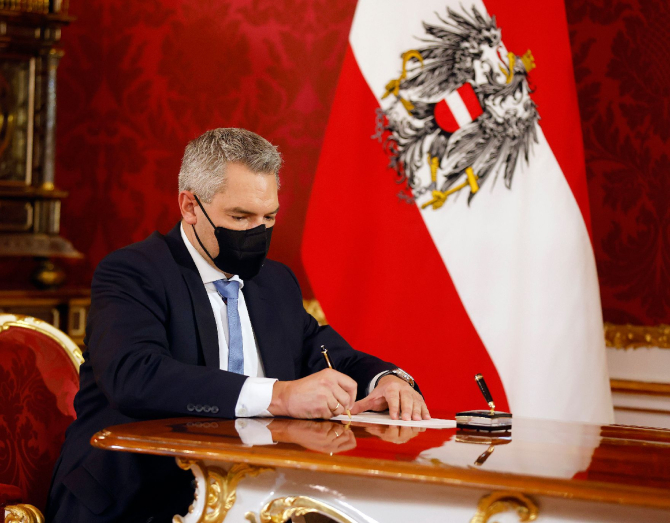 Karl Nehammer, cancelarul Austriei. Foto: Karl Nehammer @OfficialFacebook