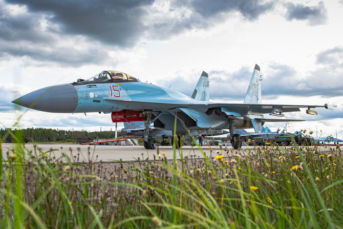 Su-35 Flanker-E de generația 4 ++. Foto: Ministerul Apărării de la Moscova