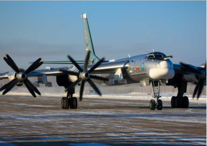 Bombardier strategic rusesc Tu-95. Foto: Ministerul Apărării din Rusia