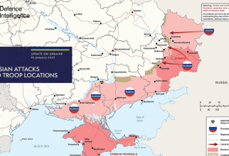 Harta estului Ucrainei / Ministerul Britanic al Apărării