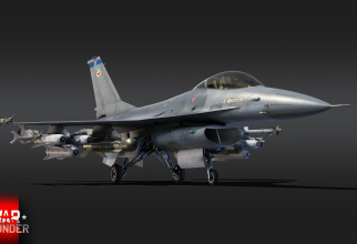Prezentare grafică a avionului F-16 Fighting Falcon. Sursa Foto: War Thunder.

