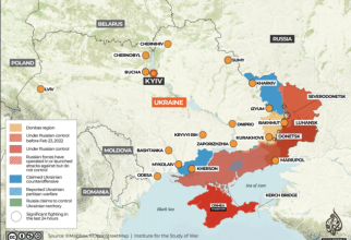 Situația pe frontul din Ucraina la mijlocul lunii ianuarie 2023. Foto: Al Jazeera