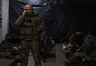 Generalul ucrainean Oleksandr Sirski, vizită la pozițiile militare din oraşul Soledar, 8 ianuarie 2022. Sursa Foto: Ministerul ucrainean al Apărării.