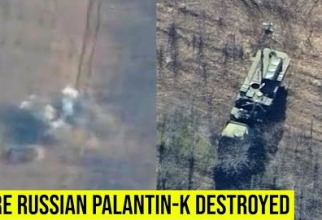Distrugerea unui complex rusesc de război electronic Palantin. Foto: Captură YouTube